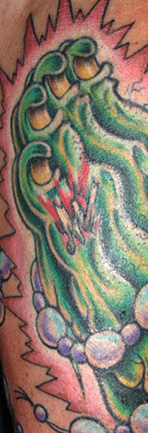 Tattoos - Severed Head tattoos - zombie praying hands